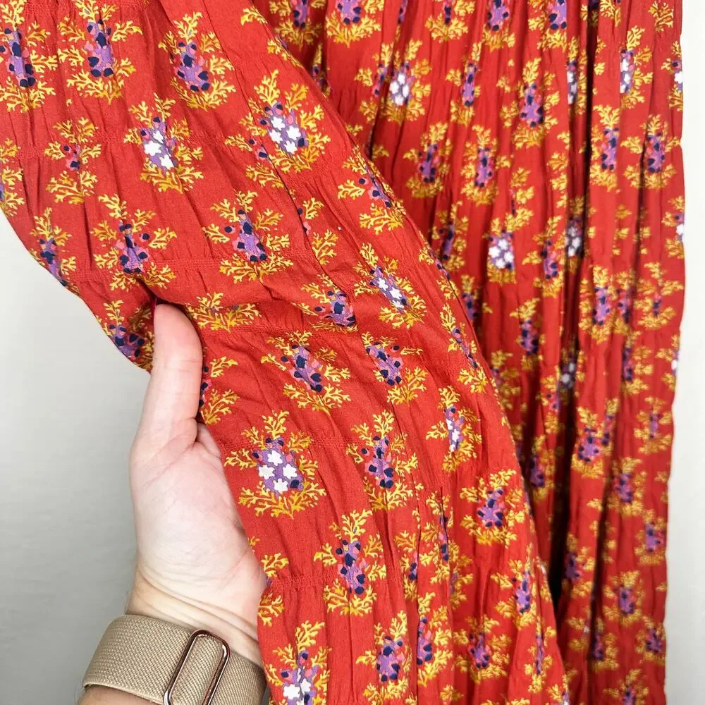 NWT Anthropologie Plenty Tracy Reese Empire Strapless Smocked Midi Dress Large - Picture 5 of 15